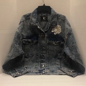 Elton John Denim Jean Jacket Retro Acid Washed